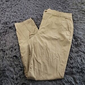 Old Navy Chino Pants Women's 37x29 Beige Skinny High Rise Stretch Casual Office